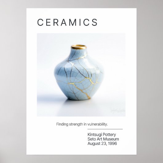 Kintsugi Pottery Poster Series | weiß (Vorne)