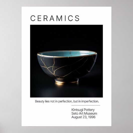 Kintsugi Pottery Poster Series | weiß (Vorne)