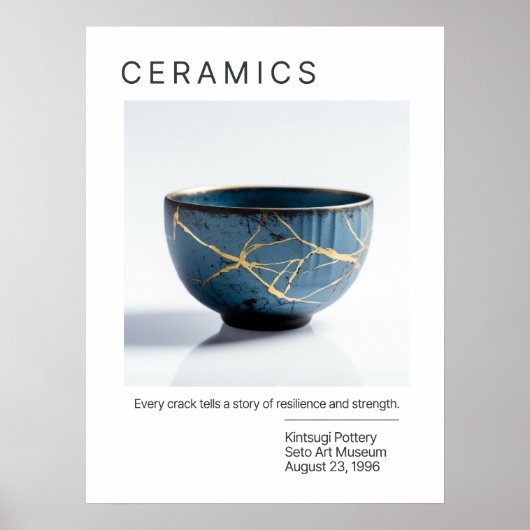 Kintsugi Pottery Poster Series | weiß (Vorne)