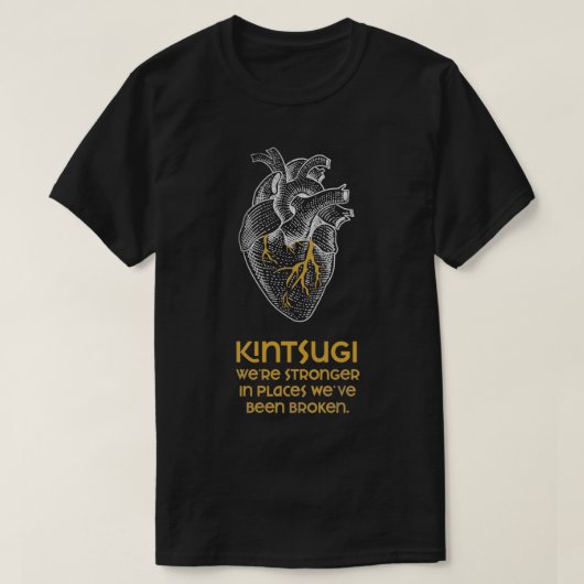 Kintsugi Stronger bei Broken Japanese Pottery Rep T-Shirt (Design vorne)