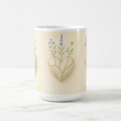 Kintsugi Wildflower Heart Watercolor Kaffeetasse (Mittel)