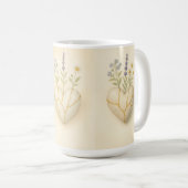 Kintsugi Wildflower Heart Watercolor Kaffeetasse (VorderseiteRechts)
