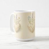 Kintsugi Wildflower Heart Watercolor Kaffeetasse (Vorderseite Links)