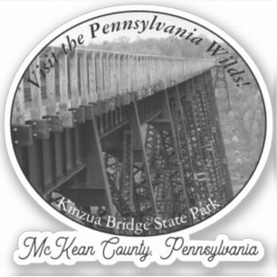Kinzua Bridge Staat Park McKean Landkreis PA Souve Aufkleber