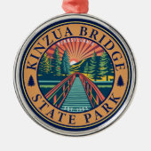 Kinzua Bridge Staat Park Pennsylvania Retro Abzeic Ornament Aus Metall (Vorne)