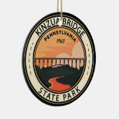 Kinzua Bridge Staat Park Pennsylvania Retro Keramik Ornament (Rechts)