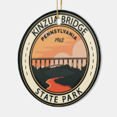 Kinzua Bridge Staat Park Pennsylvania Retro Keramik Ornament (Links)