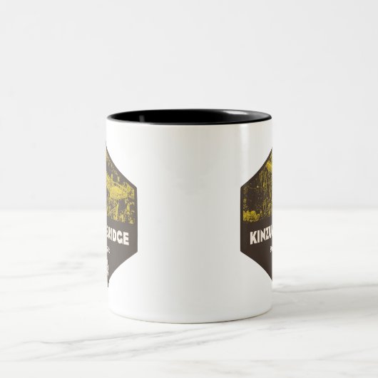 Kinzua Bridge Staat Park Pennsylvania Zweifarbige Tasse (Mittel)
