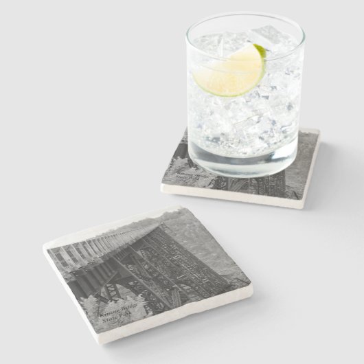 Kinzua-Brücke Steinuntersetzer (Seitenansicht)