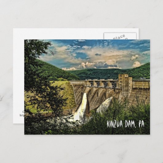 KINZUA DAM, PA POSTKARTE (Vorne/Hinten)