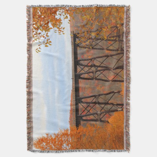 Kinzua Eisenbahnbrücke Skywalk Fallfarbe Farbe Decke (Vorderseite Vertikal)