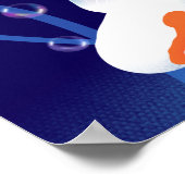 Kio Fisch in Wasserwandkunstposter Poster (Ecke)