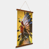 Kiowa Häuptling Wandteppich Mit Holzrahmen (Gewinkelt)
