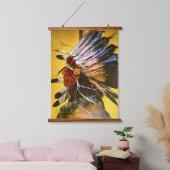 Kiowa Häuptling Wandteppich Mit Holzrahmen (Schlafzimmer)