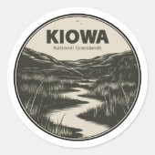 Kiowa National Grasslands Stream Runder Aufkleber (Vorderseite)