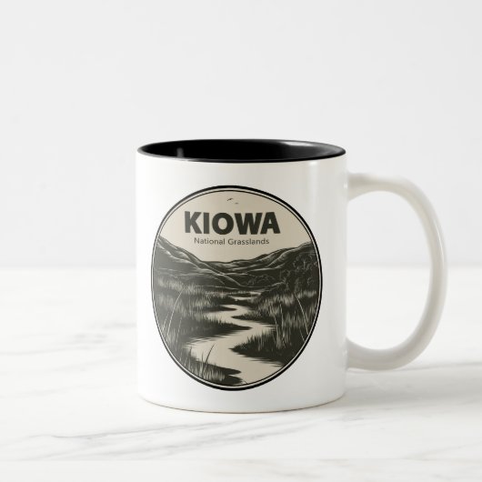 Kiowa National Grasslands Stream Zweifarbige Tasse (Rechts)