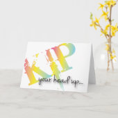 Kip Ihr Kopf stehen wohles acrd auf Karte (Gelbe Blume)