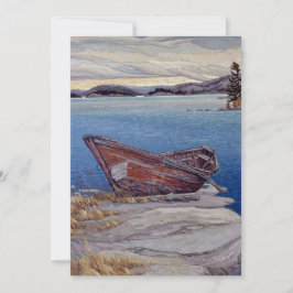 "Kipawa Long Boat" von Charlie Rapsky Feiertagskarte
