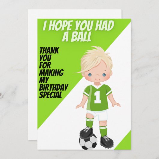 Kippen Sie es 1 Dankeschön-Karte Einladung (Vorne/Hinten)