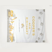 Kipper-Junge Bauwagen Geburtstags Willkommen Wandteppich (Vorderseite (Horizontal))