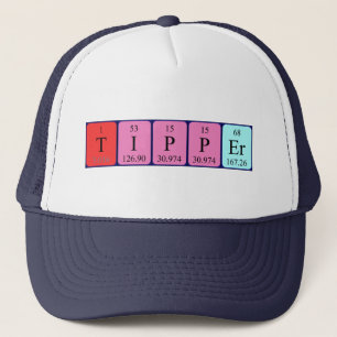Kipper-Periodensystem-Namenhut Truckerkappe