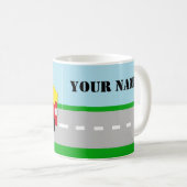 Kipper-personalisierte NamensTasse des Jungen Kaffeetasse (VorderseiteRechts)