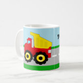 Kipper-personalisierte NamensTasse des Jungen Kaffeetasse (Vorderseite Links)