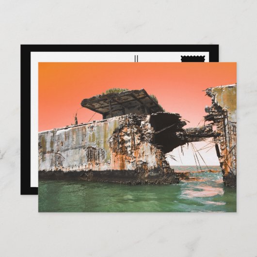 Kiptopeke Betonschiffe träumen Postkarte (Vorne/Hinten)