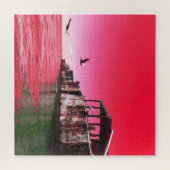 Kiptopeke Betonschiffe und Vögel träumen Puzzle (Horizontal)