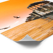 Kiptopeke Staat Park Beton Schiffe träumen Poster (Ecke)