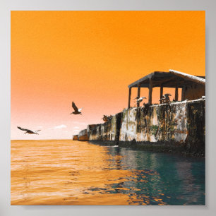 Kiptopeke Staat Park Beton Schiffe träumen Poster