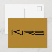 Kira, Figur aus Orphan Black, geometrischer Schrif Postkarte (Vorne/Hinten)