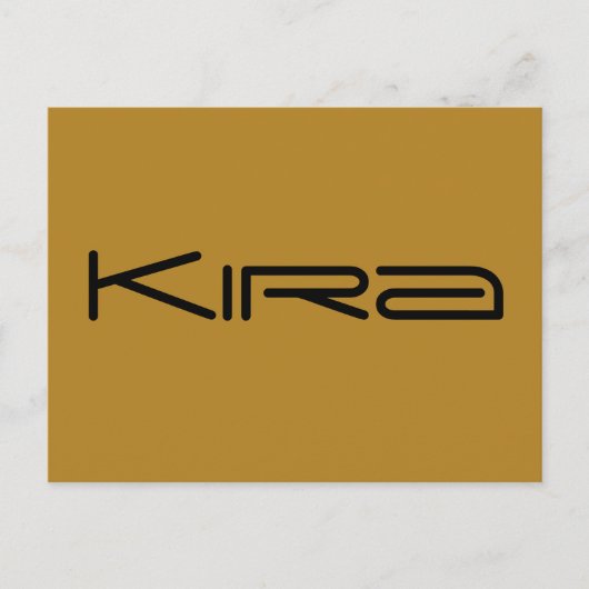 Kira, Figur aus Orphan Black, geometrischer Schrif Postkarte (Vorderseite)