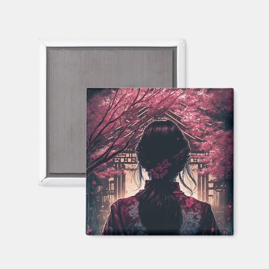 Kira Kirschblüten - Magnet (Vorderseite/Rückseite)