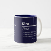 Kira Personalized Name Coffee Mug Zweifarbige Tasse (VorderseiteRechts)