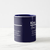 Kira Personalized Name Coffee Mug Zweifarbige Tasse (Mittel)