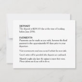 Kira Seashell Dreams Beach Wedding Route aqua Einladung (Rückseite)