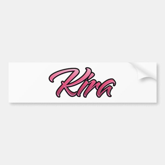 Kira verblasste pink Aufkleber Sticker Autoaufkleber (Vorne)