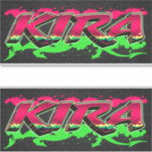 Kira Vorname Name Graffiti Aufkleber Sticker (Vorderseite)