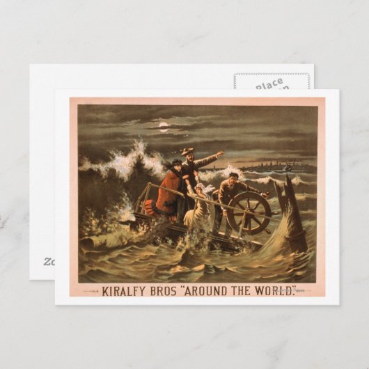 Kiralfy Bros Theatrie "Around the World" Postkarte (Vorne/Hinten)