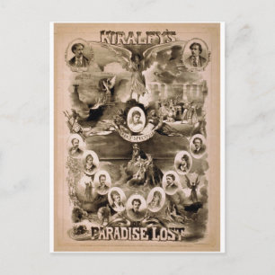 Kiralfy, 'Paradise Lost' Retro Theater Postkarte