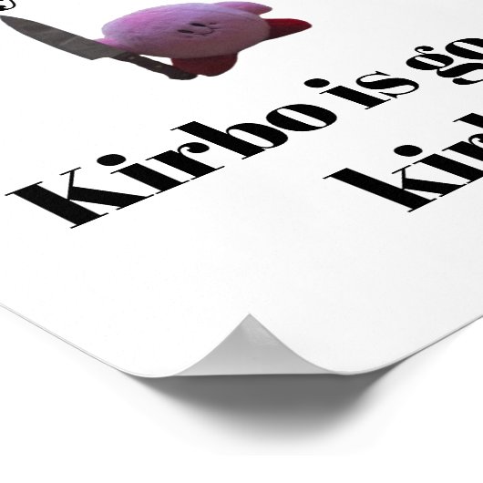Kirby mit Messer Poster (Ecke)