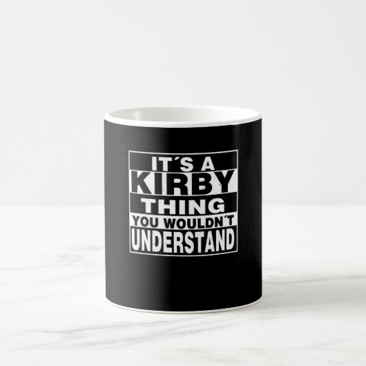 KIRBY Nachname Personalisiertes Geschenk Kaffeetasse (Mittel)