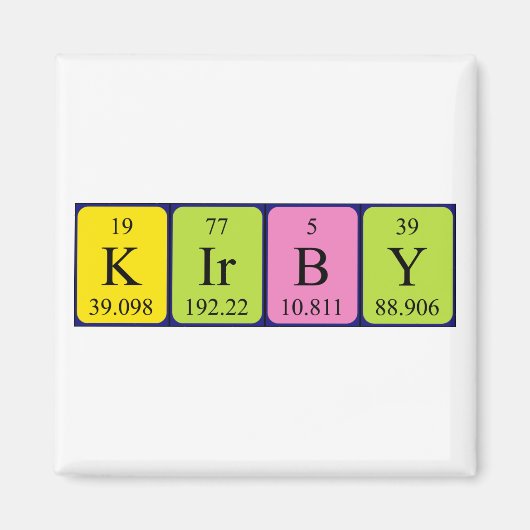 Kirby Periodenmagnetmagnet Magnet (Vorne)