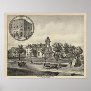 Kirby Wohnsitz und Bank, Abilene, Kansas Poster