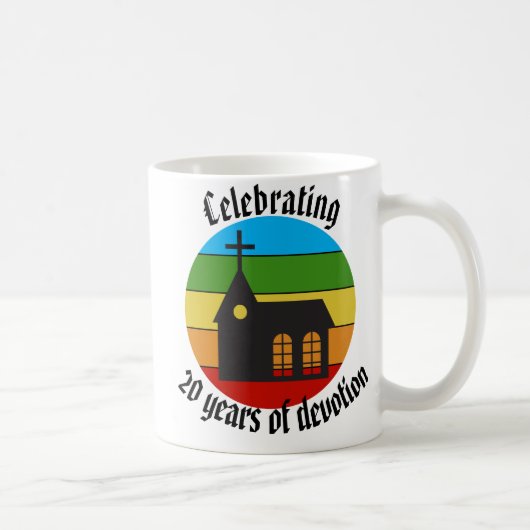 Kirche - 20 Jahre Hingabe feiern Kaffeetasse (Rechts)