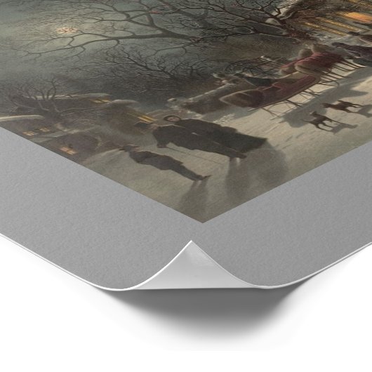 Kirche am Heiligen Abend Poster (Ecke)