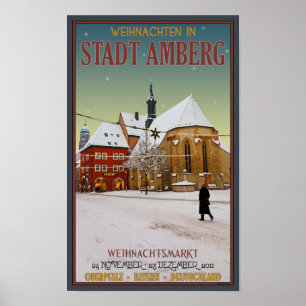 Kirche Ambergs Weihnachten Poster