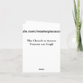 Kirche an Auvers Van Gogh schöner Kunst Karte (Rückseite)