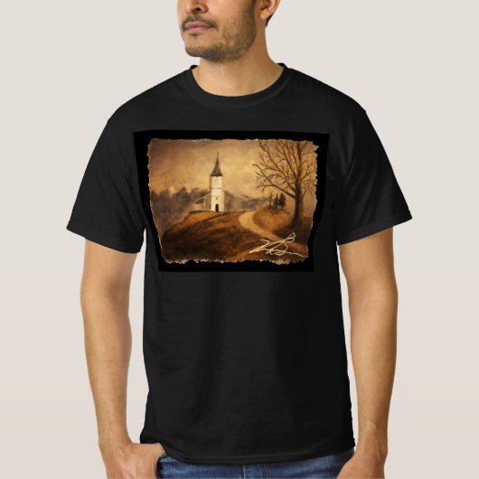 Kirche auf dem Hügel Tee - Ein alter Mann Kunst (Vorderseite)